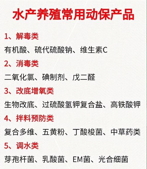 水产养殖常用动保产品全解析 保障水产品健康的关键选择